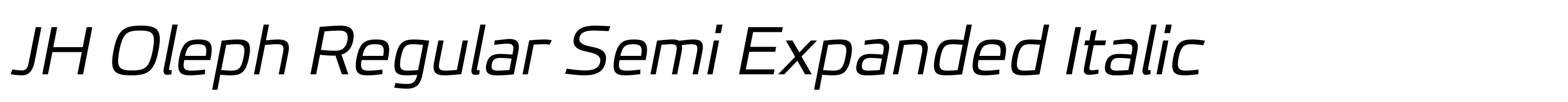JH Oleph Regular Semi Expanded Italic